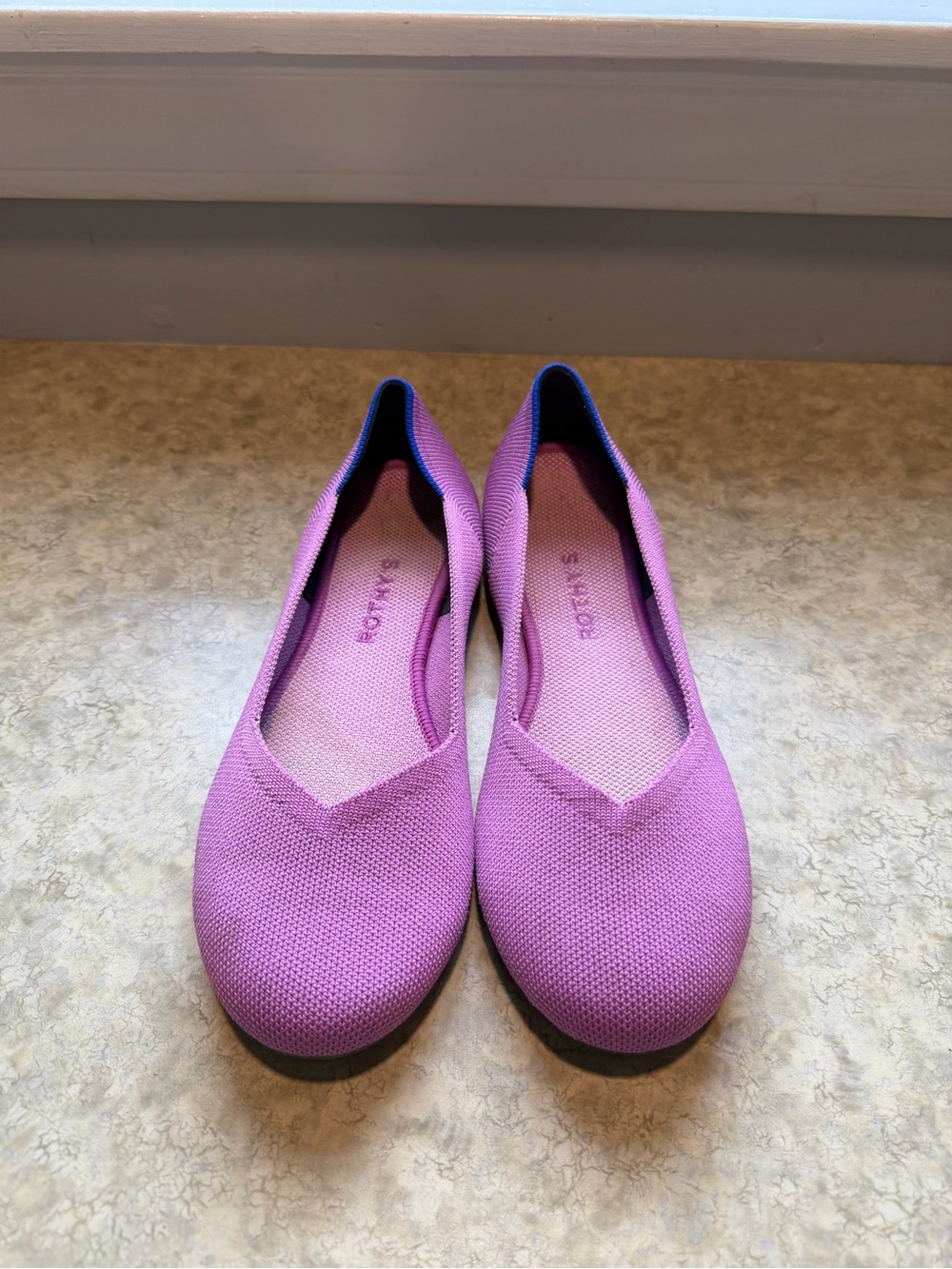Rothy's Lilac Knit Slip-On Ballet Flats